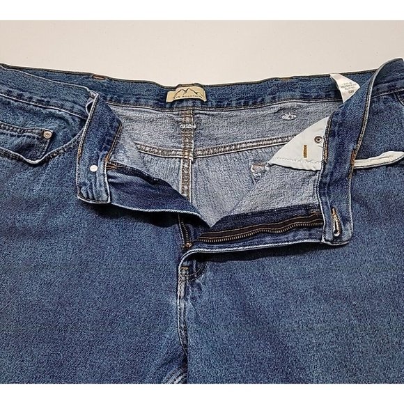 Blue Mountain Medium Wash Relaxed Straight Denim Mens Blue Jeans 44 x 30 - Picture 12 of 16